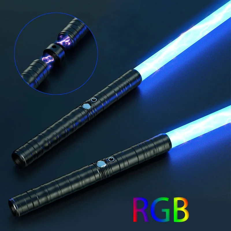 Star Wars lightsabre charging toy two in one switchable lighting and full metal sound handle rgb cosplay stage props lightsaber